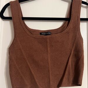 Kendall & Kylie Chocolate Brown Tank Top